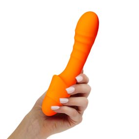 Ребристий вібратор для точки G Pash Ribbed G-spot Vibrator, помаранчевий, So Divine (Велика Британія) Sex Aura