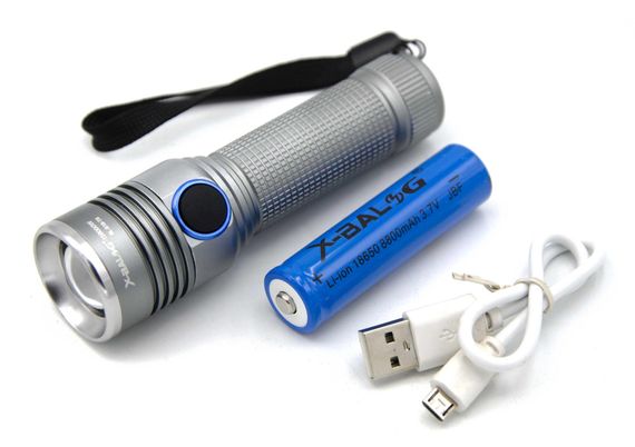 Ручний ліхтар Police RB229, T6, Zoom, R842, 18650, microUSB зарядка