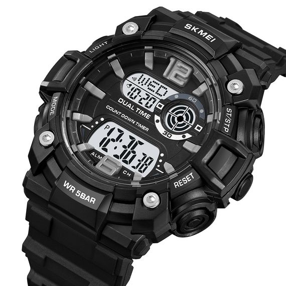 Skmei 2018BKWT Black-White | Зображення 1