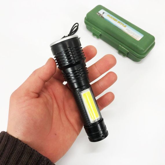 Ліхтарик потужний акумуляторний для дому Police BL-T630S-XPE+COB, Ліхтар портативний переносний UK-97 | Зображення 7