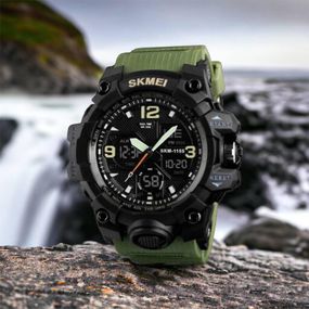 Модний чоловічий годинник SKMEI 1155BAG, Тактичний годинник, Годинник TL-270 для військовослужбовців