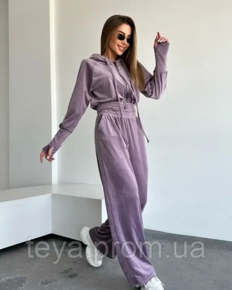 Спортивний костюм для жінок колір бузковий розмір L FI_008764