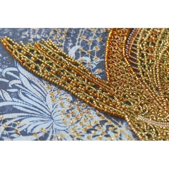 Набор для вышивания бисером «Денежная рыбка» AB-823 на натуральном холсте | Зображення 1