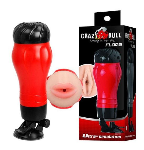 Мастурбатор ротик CRAZY BULL - Flora, BM-00900T47N-2 Sex Aura | Зображення 1
