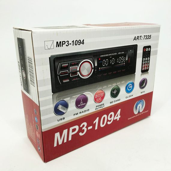 Автомагнітола зі знімною панеллю MP3 1094 з Bluetooth та пультом / Магнітола в машину / Автомобільна | Зображення 2