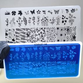 Пластина с трафаретом 148 для стемпинга Starlet Professional (12х6см)