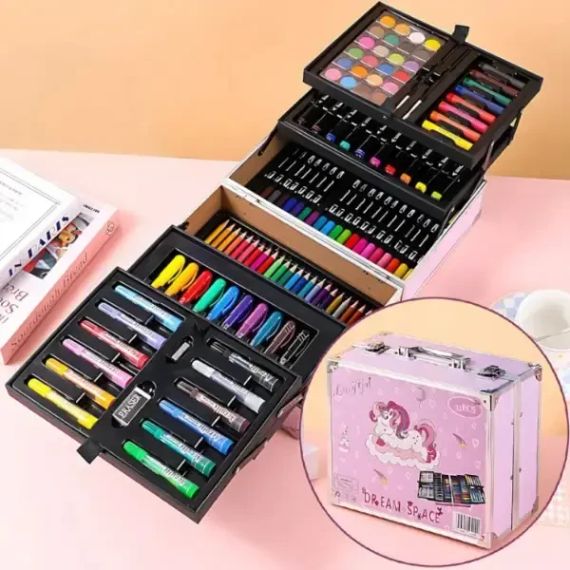 Набір для малювання  133 предметів, дитячий набір для творчості у валізі | Зображення 6