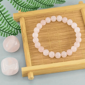 Браслет Рожевий кварц 8мм Без бренду 6840002251