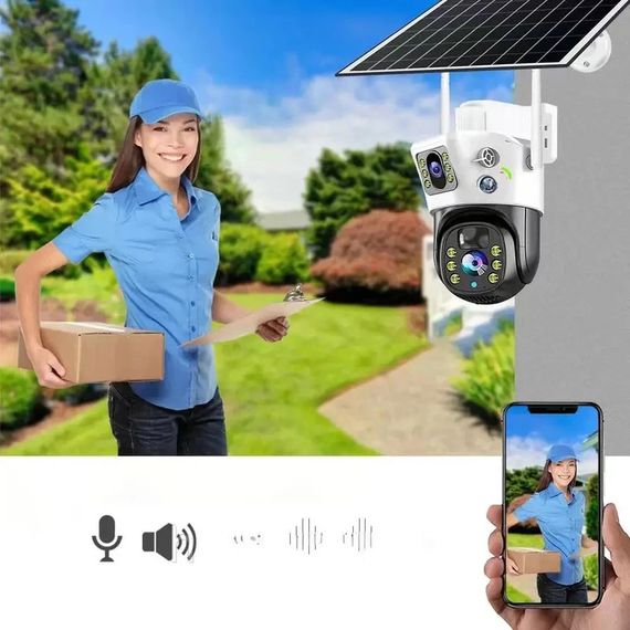 IP камера відеоспостереження на сонячній батареї XPRO модель 1080P з нічним баченням (234573519_1640) | Зображення 2