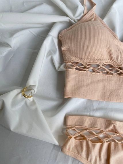 Женский комплект нижнего белья 2429/3 XL Бежевый | Зображення 3