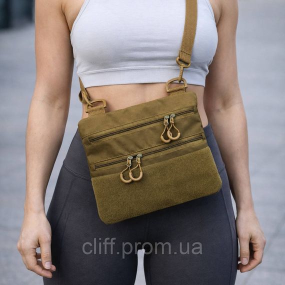 Сумка через плече Cordura 1000D з панеллю для патчів (койот) | Зображення 5