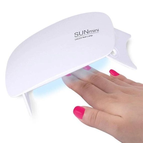 Лампа для сушіння гель лаків 6W LED UF SUN mini. FW-514 Колір: білий | Зображення 1