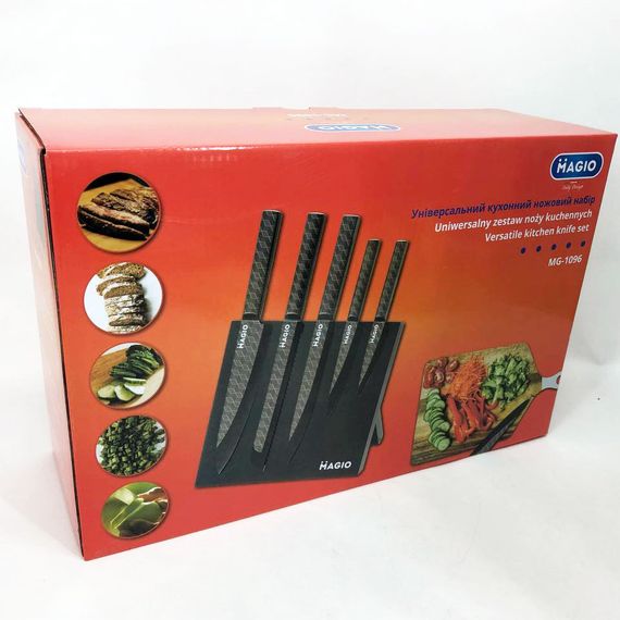 Універсальний кухонний ножовий набір Magio MG-1096 ID-541 5 шт. | Зображення 8