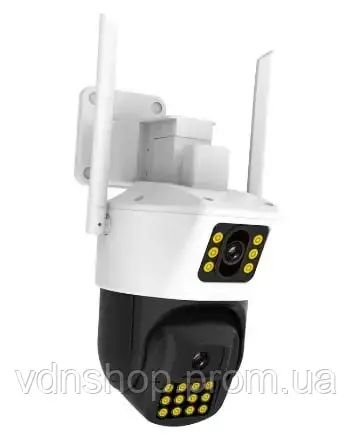 Камера 360 (P12-P6MP)-mpКамера Wifi ptz подвійний уклін 3mp+3mp= 6mp камера +12v2a power *icsee | Зображення 2