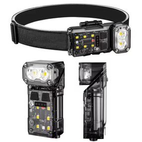 Ліхтар налобний X52-2LED+6SMD(RGB), Motion Sensor, індикація аряду, Li-Ion акумулятор, ЗУ Type-C, кліпса, магніт, Box