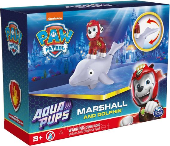 Щенячий Патруль Аква щенята Дельфін і фігурка Маршала Paw Patrol Aqua Pups Marshall and Dolphin Оригінал | Зображення 1