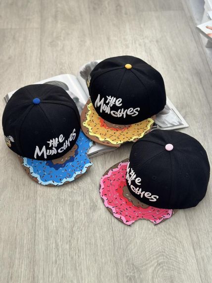 Кепка снепбек (Snapback)  Пончик  The mun chies Чорний з блакитним  56-61р (9052) | Зображення 8