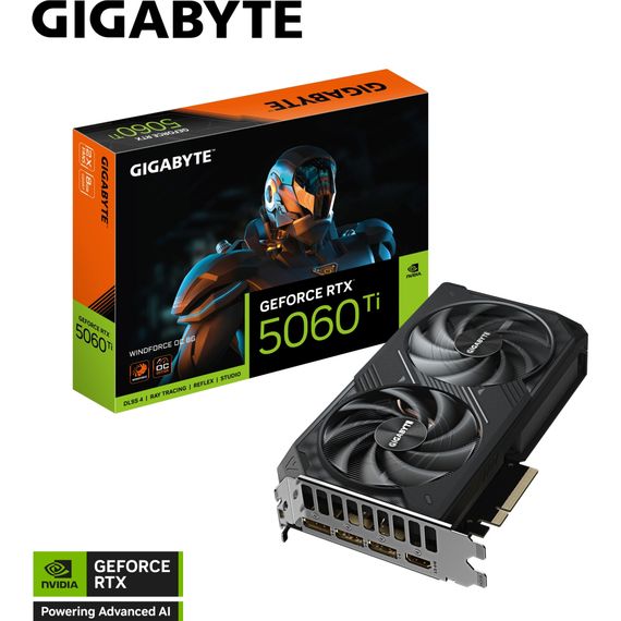 Відеокарта GIGABYTE GeForce RTX5060Ti 8Gb WINDFORCE OC (GV-N506TWF2OC-8GD) | Зображення 7