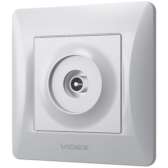 Телевізійна розетка TV VIDEX BINERA VF-BNSK1TVME-SS срібляста