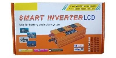 Перетворювач напруги LCD SMART 3000W 12V/24V у 220V • Автомобільний інвертор з дисплеєм для дому, авто та резервного живлення | Зображення 3
