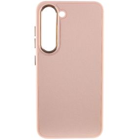 Шкіряний чохол Bonbon Leather Metal Style для Samsung Galaxy S22+ Рожевий / Light pink