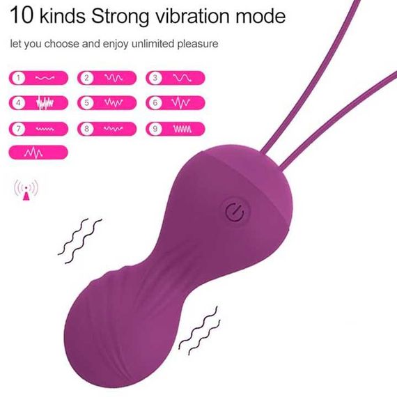 Вагінальні кульки Кегеля з вібрацією "Rewolution Rewobeads" — Фіолетовий | Зображення 1