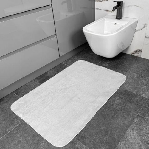 Килимок для підлоги з еко-хутра ТМ Dariana Moonbeam 60*90 см світло-сірий | Зображення 3