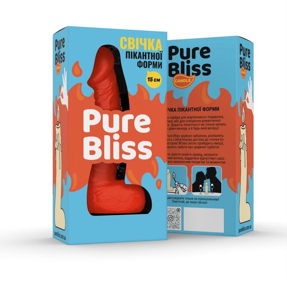 Свічка у вигляді члена Pure Bliss MINI Orange 15 см | Зображення 5