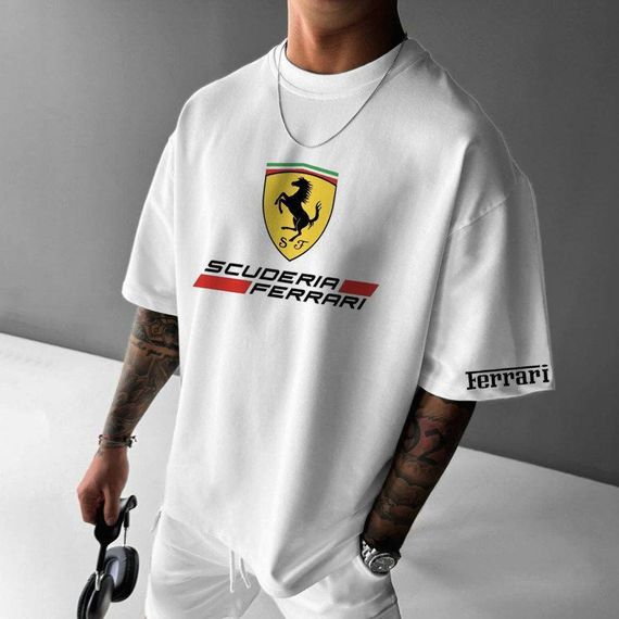 Футболка мужская с принтом повседневная S Белая