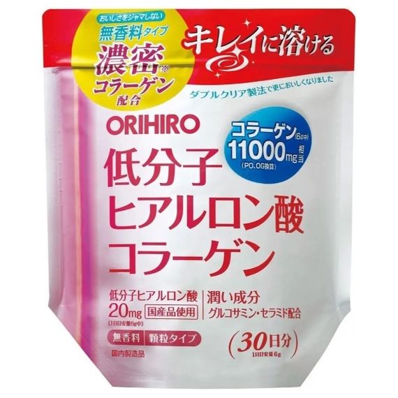 Колаген Orihiro Collagen with Hyaluronic Acid and Glucosamine 180 g /30 servings/