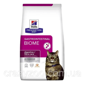 Сухой корм для котов Hill's Prescription Diet Gastrointestinal Biome Chicken с курицей 1.5 кг 607650