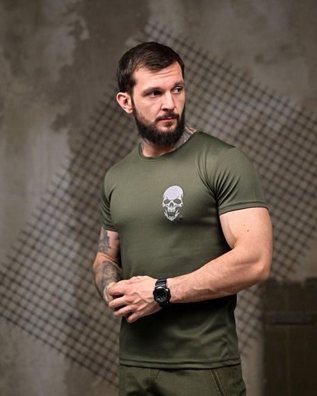 Тактична водовідпірна футболка Король посадки oliva ПП7844 | Зображення 2