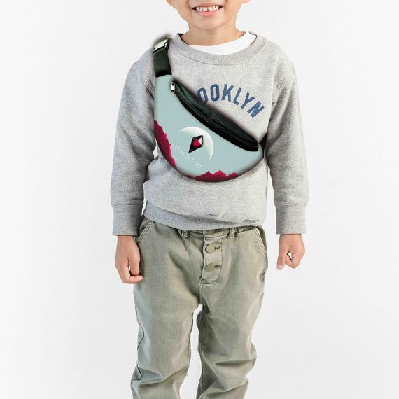 Сумка-бананка  "No Man's Sky" с  принтом ,32х15см,детская,молодежная (00100)