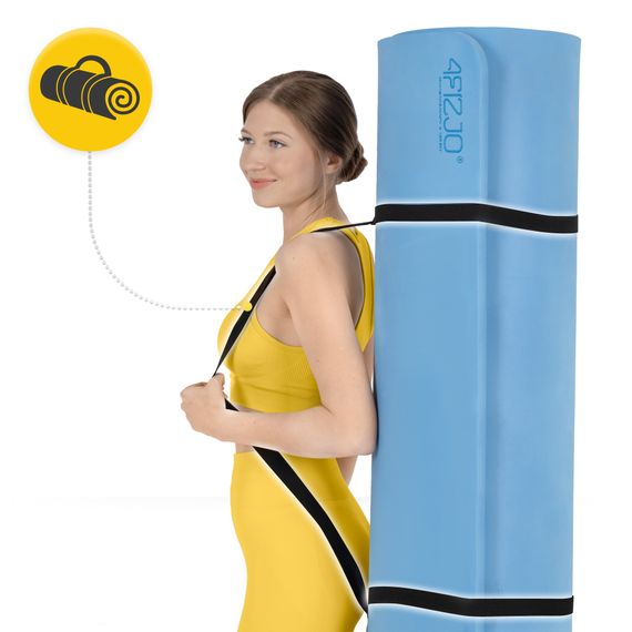 Килимок (мат) спортивний 4FIZJO TPE Gigant 200 x 125 x 2 см для йоги та фітнесу Sky Blue (P-5907739318985) | Зображення 1