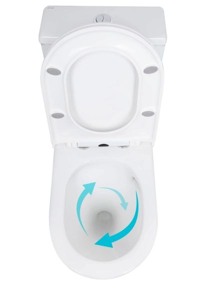 Унітаз-моноблок підлоговий Qtap Kolibri Ultra Quiet з сидінням Slim Duroplast/ Soft-close/ Quick Release QT10226380W | Зображення 6