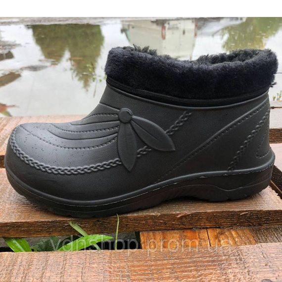 Калоші жіночі на хутрі хакі, Жіночі дутики водонепроникні дутики з хутром IV-37 | Зображення 5