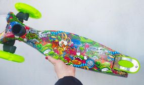 Детский трехколесный самокат  Maxi Best Scooter светятся колеса | Дитячий триколісний самокат
