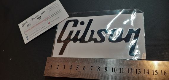 Логотип деколь Gibson logo лого НАКЛЕЙКА для гітари електрогітари Les Paul LP SG ES J200 Black | Зображення 2