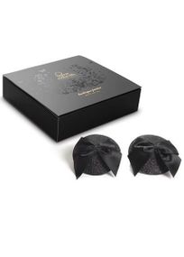 Пестіс Bijoux Indiscrets Burlesque pasties GLITTER and BOW Чорні One Size
