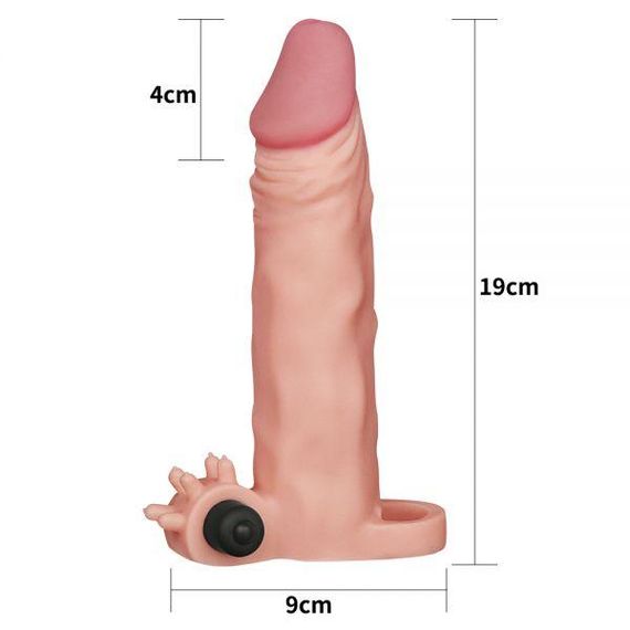 Насадка з вібрацією Add 2" Vibrating Penis Sleeve, Flesh Sex Aura | Зображення 5