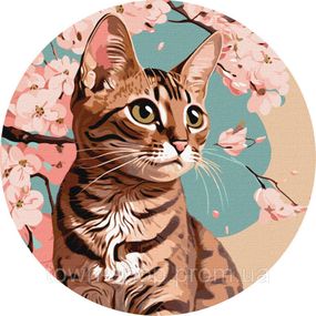 Картина по номерам "Волшебный котенок" ©art_selena_ua KHO-R1012 диаметр 39 см Идейка