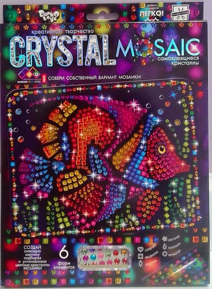 Набір для творчості "CRYSTAL MOSAIC" CRM-01 Danko Toys Рибка Вид 9