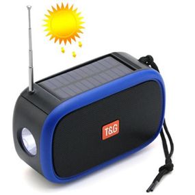 Bluetooth-колонка TG632 з радіо, ліхтарем, сонячною батареєю та гучномовцем. QA-169 Колір: синій