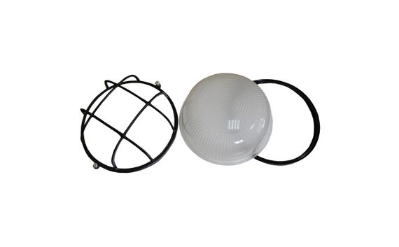 Светильник НПП1102 100W E27 IP65 круглый черный с решеткой Ny95001183 | Зображення 4