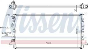 Радіатор охолодження двигуна VW PASSAT, NISSENS (65256)