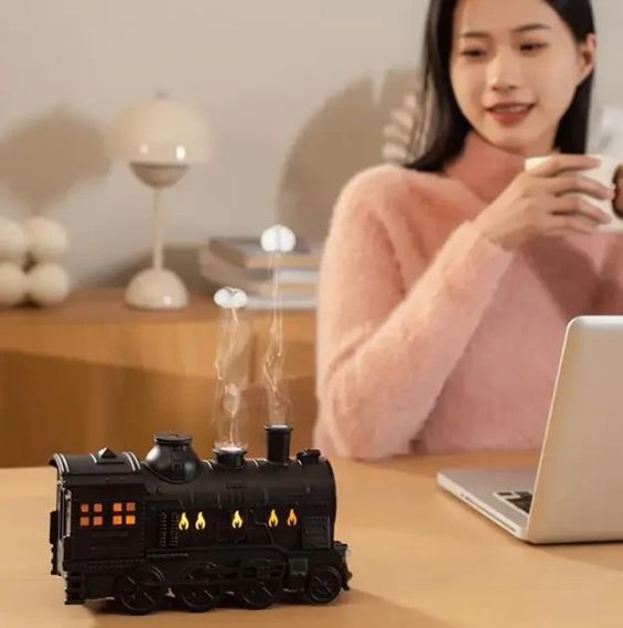 Паровой увлажнитель воздуха Поезд с подсветкой, увлажнитель аромадифузор для дома NM2100 | Зображення 2