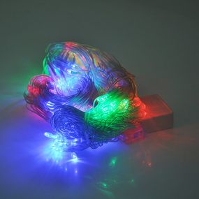 Гирлянды 240LED (Сетка) Red / Green / Blue / Yellow, 2,0*2,0 метра, прозрачная изоляция, BOX