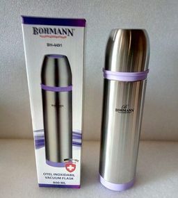 Термос для напоїв 800 мл Bohmann BH-4491 нержавіюча сталь фіолетовий зберігає тепло і холод