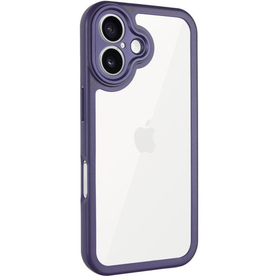 TPU чохол Transparent + Colour 1,5mm для Apple iPhone 16 (6.1") Purple