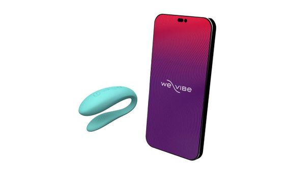 Вібратор для пар We-Vibe SYNC Lite Aqua — гнучкий, керування We-Connect, Bluetooth, водонепроникний, магнітна зарядка | Зображення 1